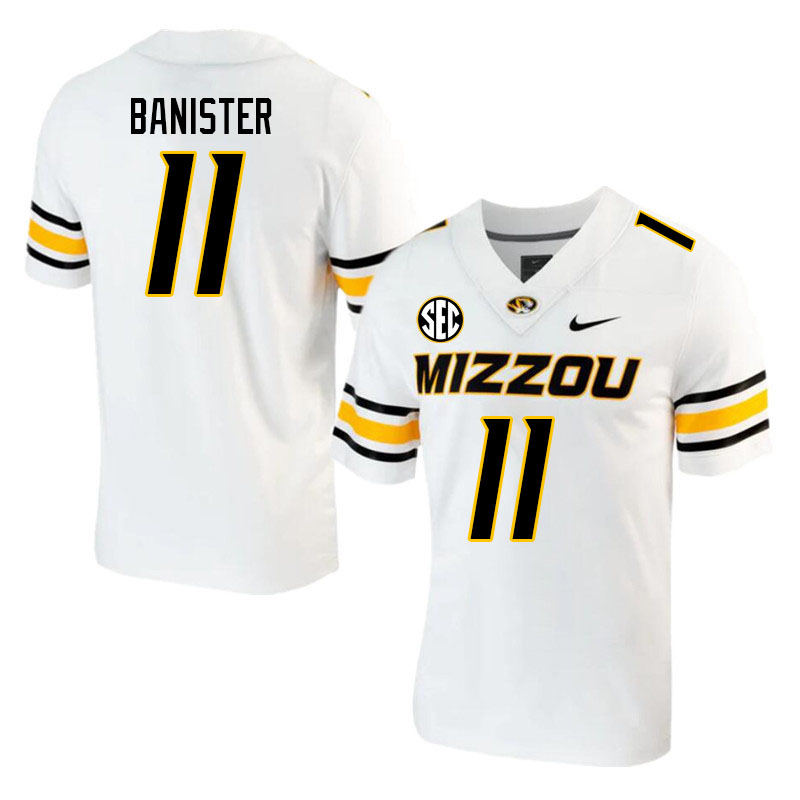 Men #11 Barrett Banister Missouri Tigers College 2023 Football Stitched Jerseys Sale-White